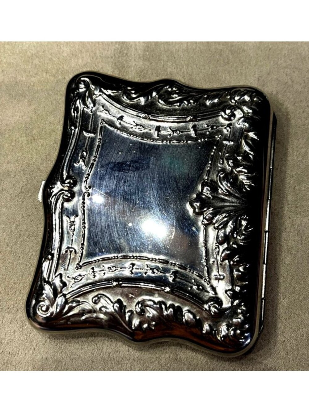 Vintage 90s Lady Primrose Silver or Nickel Plated Soap Case Royal Heritage Colle